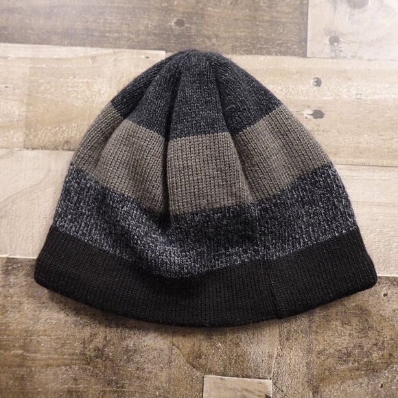Turtle Fur Fleece-Lined Knit Beanie Unisex One Size Gray Black Winter Hat - Picture 3 of 8
